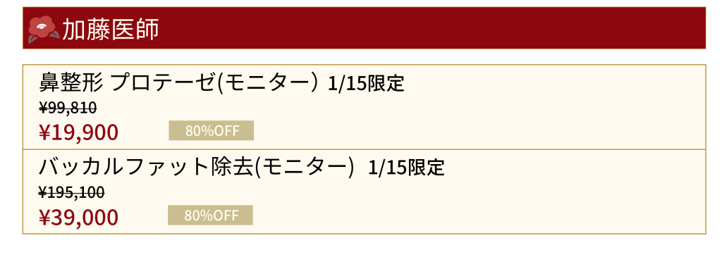 加藤先生 特別価格